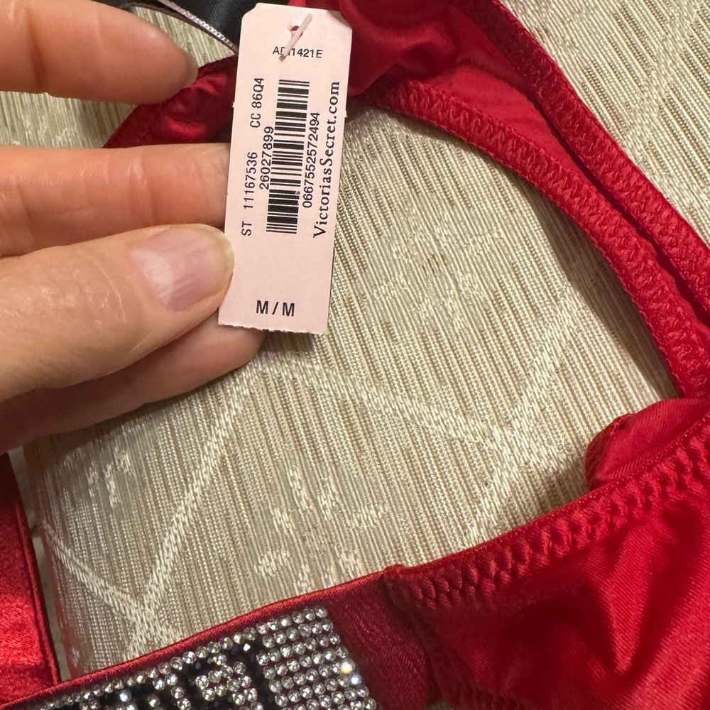 Victoria's Secret Red Thong with Sparkling Straps M - Picture 5 of 6
